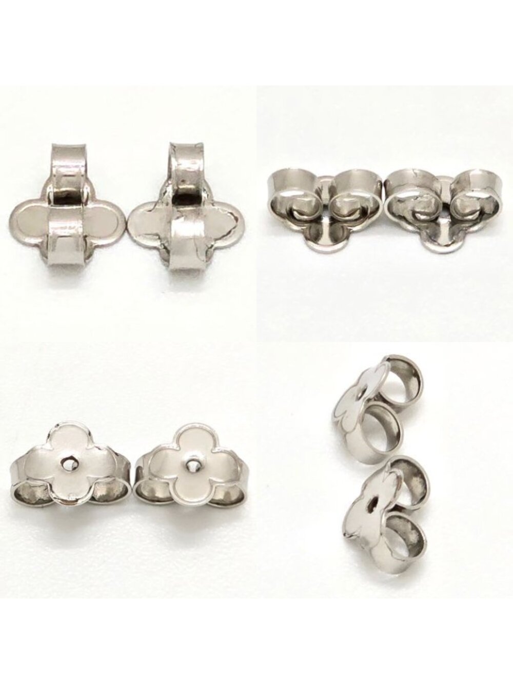 Louis Vuitton Earrings Pandant Iconic Flower Both Ears Gold Silver - Picture 8 of 10